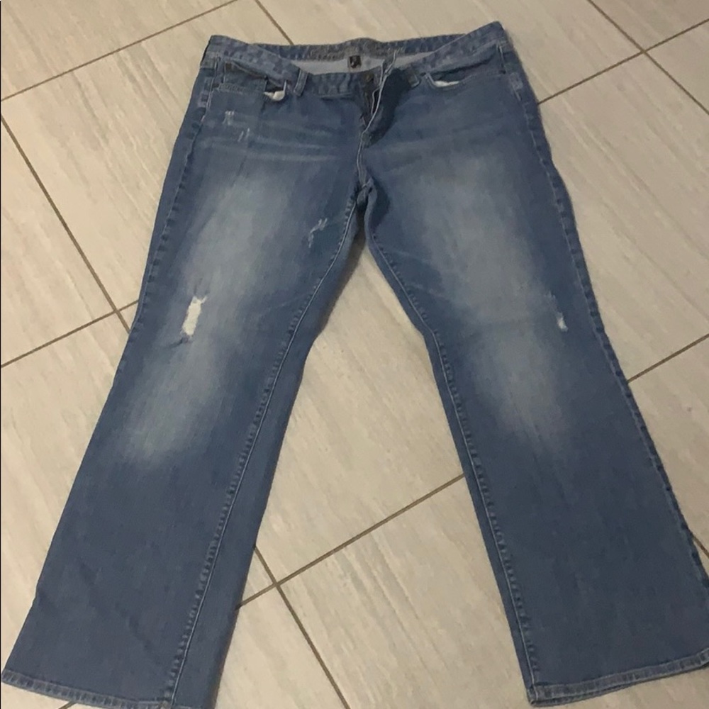 Gap Premium Bootcut Distressed Jeans